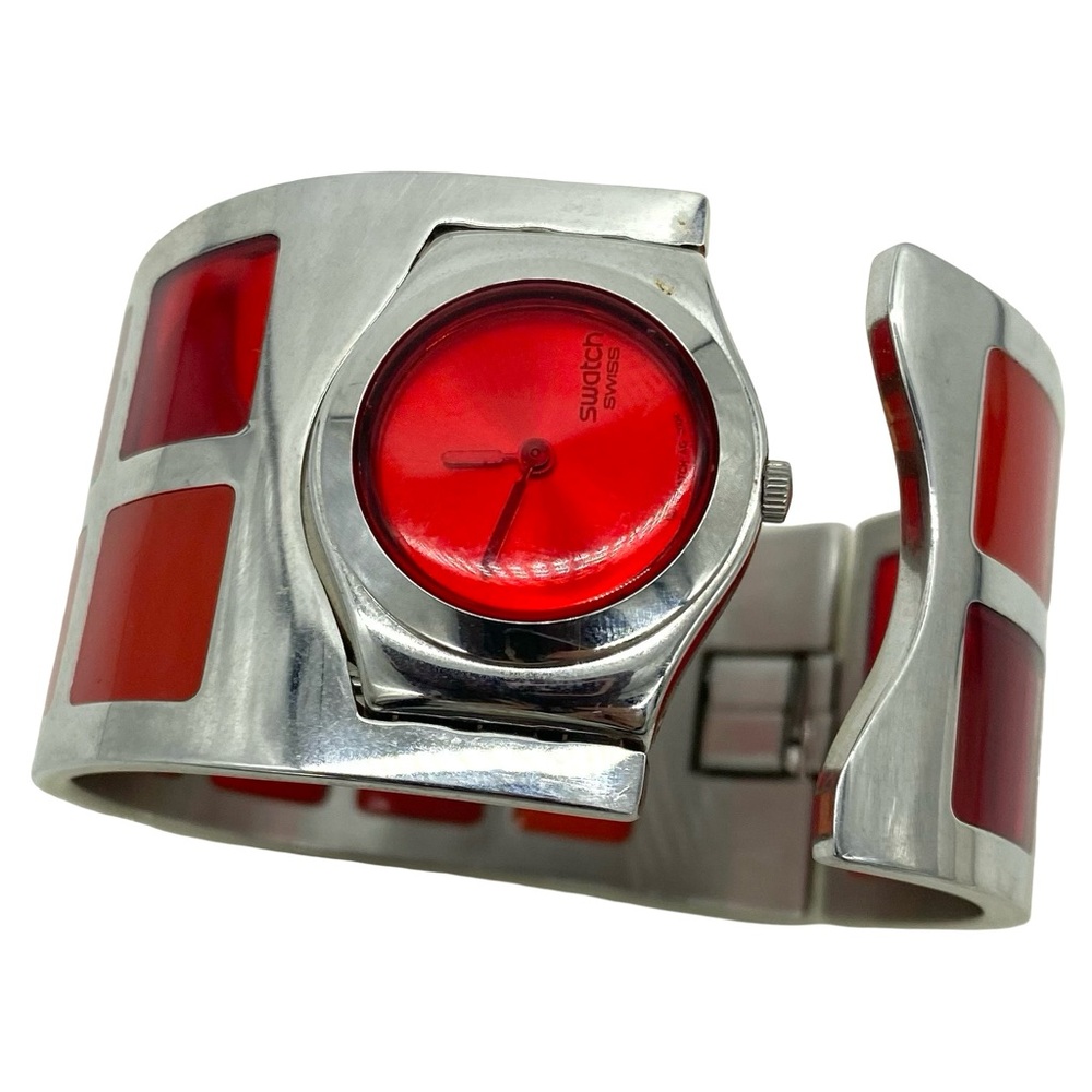 Swatch Watch Irony Lady Reddin Cuff Bracelet